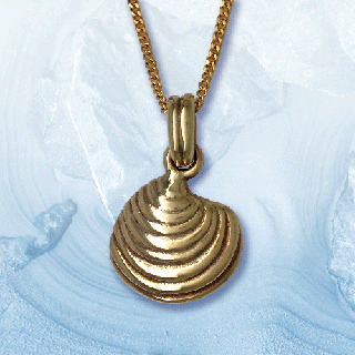 gold seashell pendant