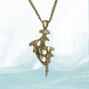 gold hammerhead shark pendant