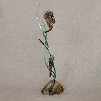 bronze seahorse art