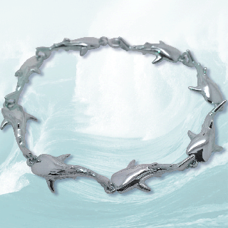 silver whale shark bracelet