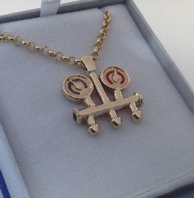 handmade gold pendant