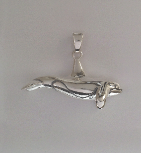 Handmade orca pendant