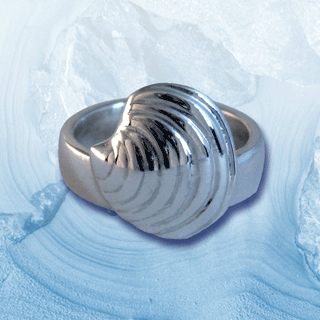 silver shell ring