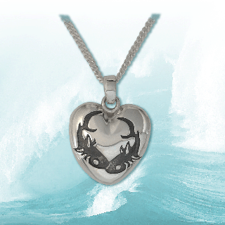 silver sharks pendant