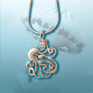 Silver jellyfish pendant