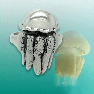 silver jellyfish ring