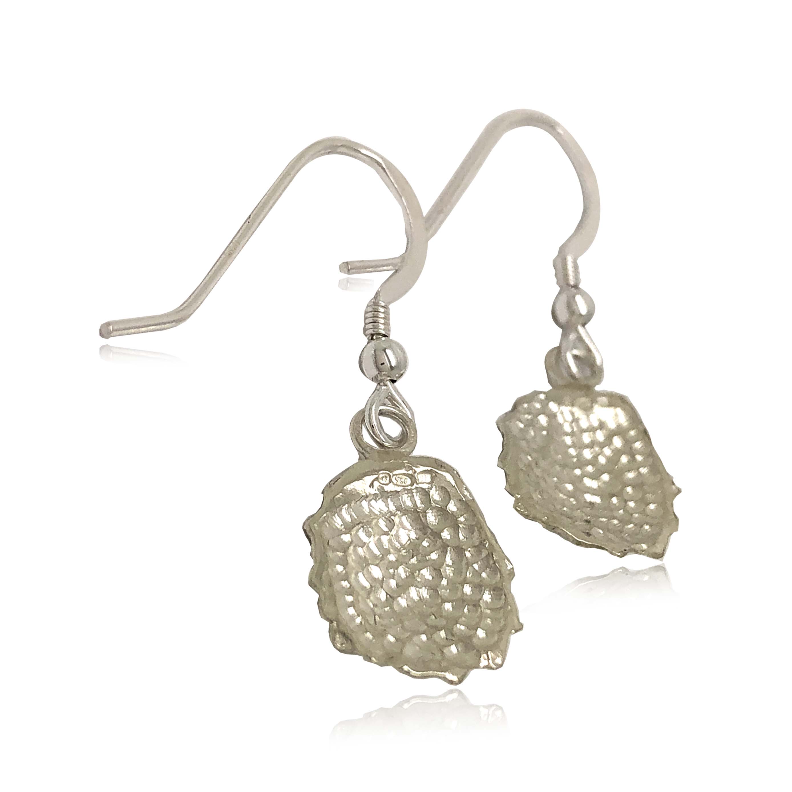 Silver limpet shell earrings