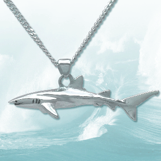 blue shark pendant