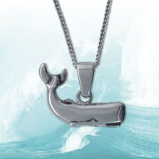 silver spermwhale pendant