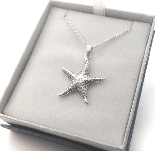 Silver starfish pendant