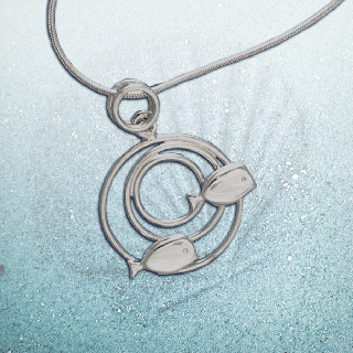 silver surgeonfish pendant by aquamarine