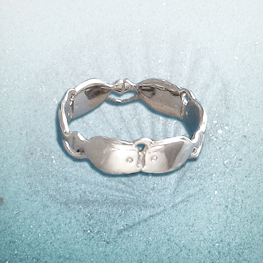 silver fish ring