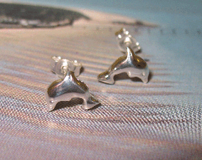 Handmade dolphin earrings